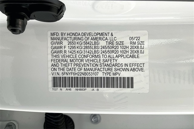 2022 Honda Pilot SE 20
