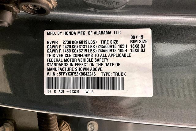 Thumbnail: 2019 Honda Ridgeline - 20