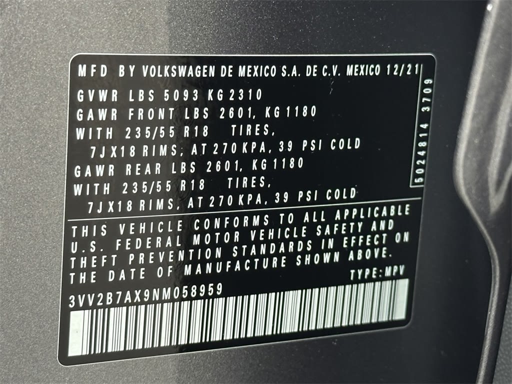 2022 Volkswagen Tiguan SE 18