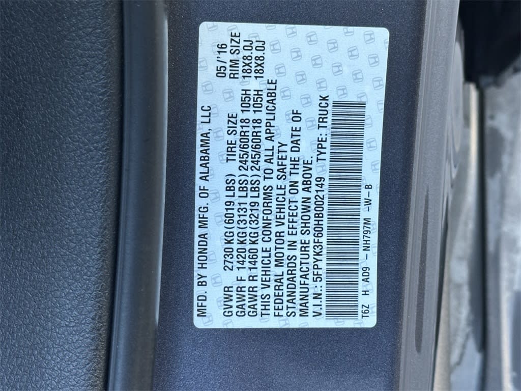 Thumbnail: 2017 Honda Ridgeline - 18