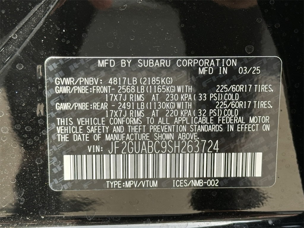 2025 Subaru Crosstrek Base 18