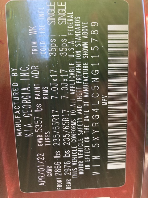 Thumbnail: 2022 Kia Sorento - 18