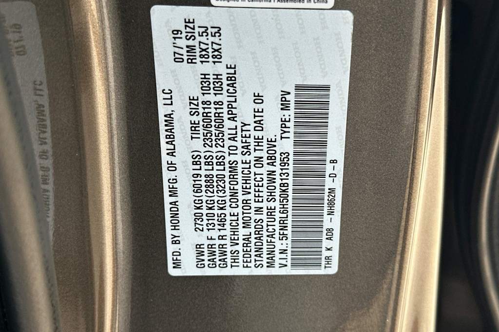 Thumbnail: 2019 Honda Odyssey - 18