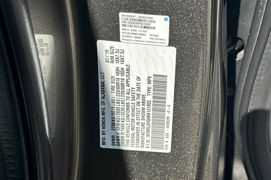 Thumbnail: 2019 Honda Odyssey - 18