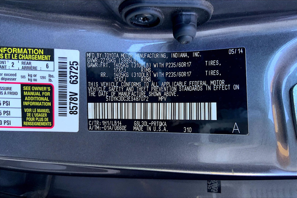 Thumbnail: 2014 Toyota Sienna - 19