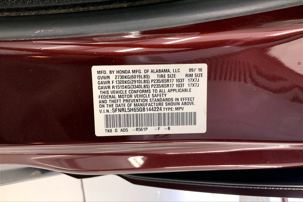 Thumbnail: 2016 Honda Odyssey - 20