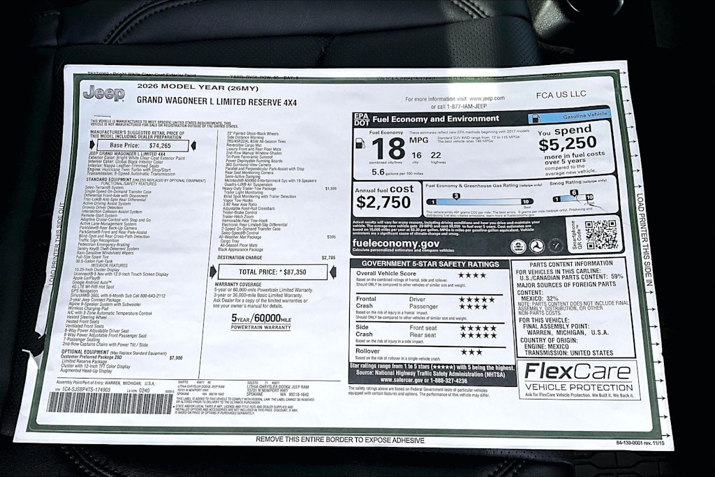 Thumbnail: 2026 Jeep Grand Wagoneer L - 23