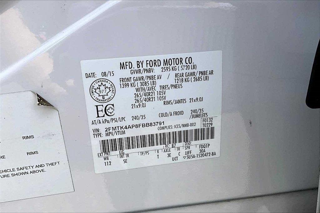 Thumbnail: 2015 Ford Edge - 19