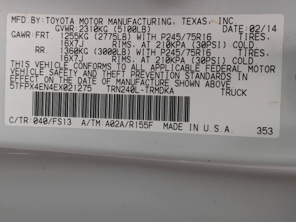 Thumbnail: 2014 Toyota Tacoma - 29