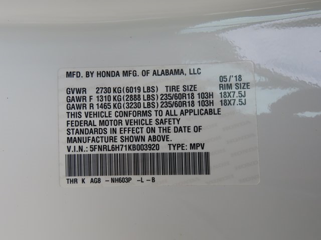 Thumbnail: 2019 Honda Odyssey - 18