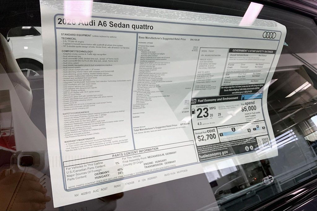 Thumbnail: 2026 Audi A6 - 22