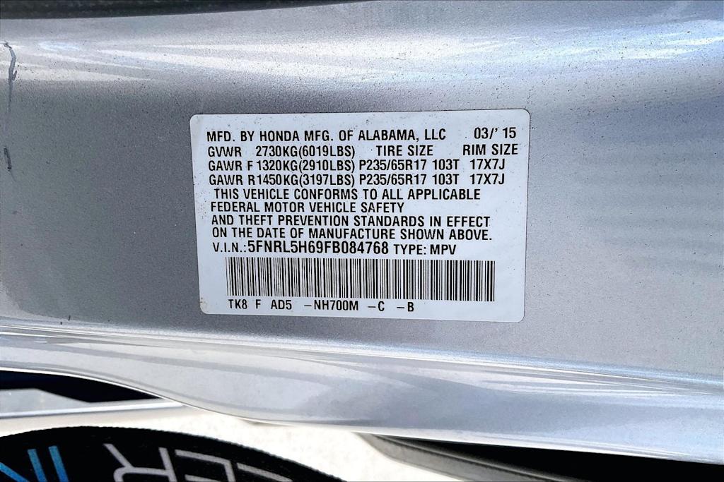 Thumbnail: 2015 Honda Odyssey - 20