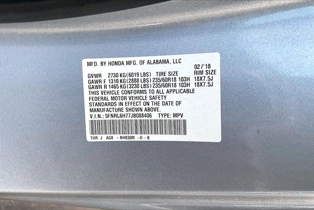 Thumbnail: 2018 Honda Odyssey - 21