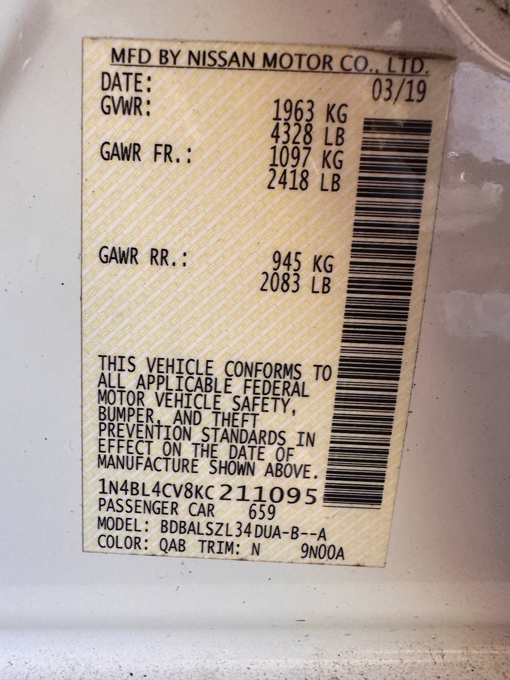 Thumbnail: 2019 Nissan Altima - 15