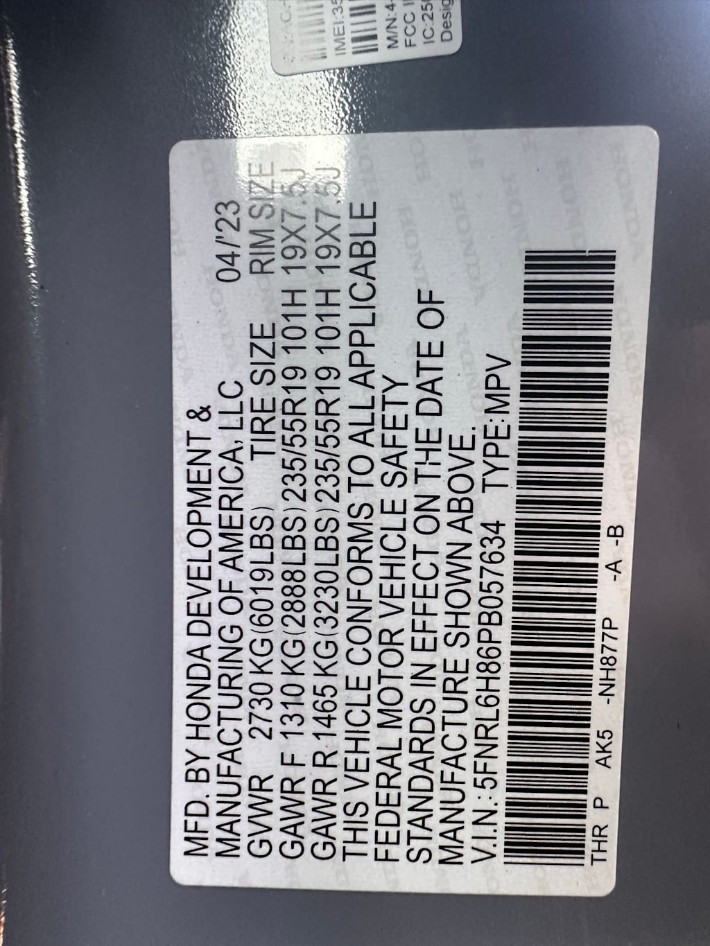 Thumbnail: 2023 Honda Odyssey - 15