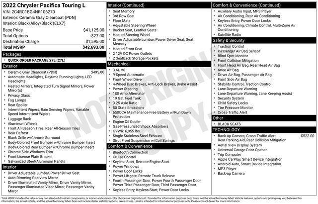 Thumbnail: 2022 Chrysler Pacifica - 14
