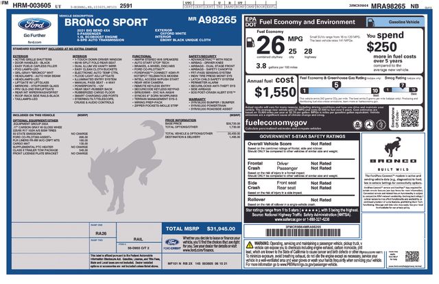 Thumbnail: 2021 Ford Bronco Sport - 17