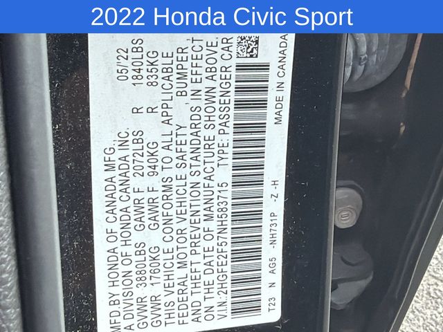 Thumbnail: 2022 Honda Civic - 19