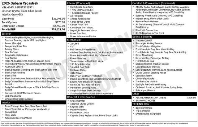 Thumbnail: 2026 Subaru Crosstrek - 16