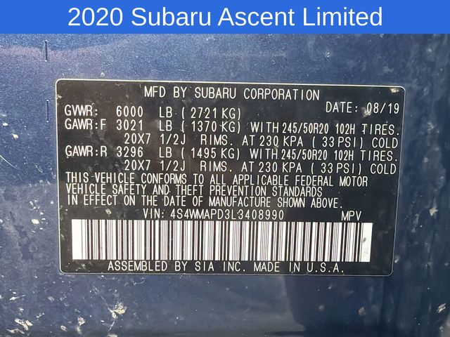 Thumbnail: 2020 Subaru Ascent - 22