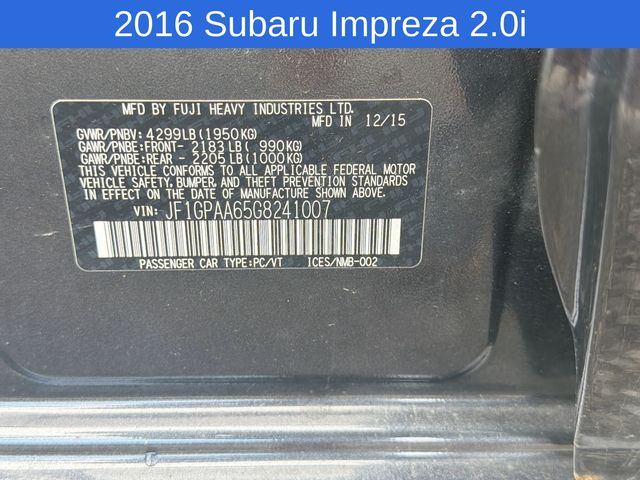 Thumbnail: 2016 Subaru Impreza - 18