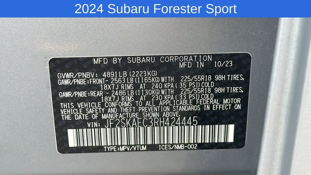 Thumbnail: 2024 Subaru Forester - 17