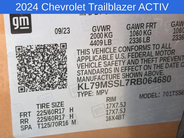 Thumbnail: 2024 Chevrolet TrailBlazer - 16