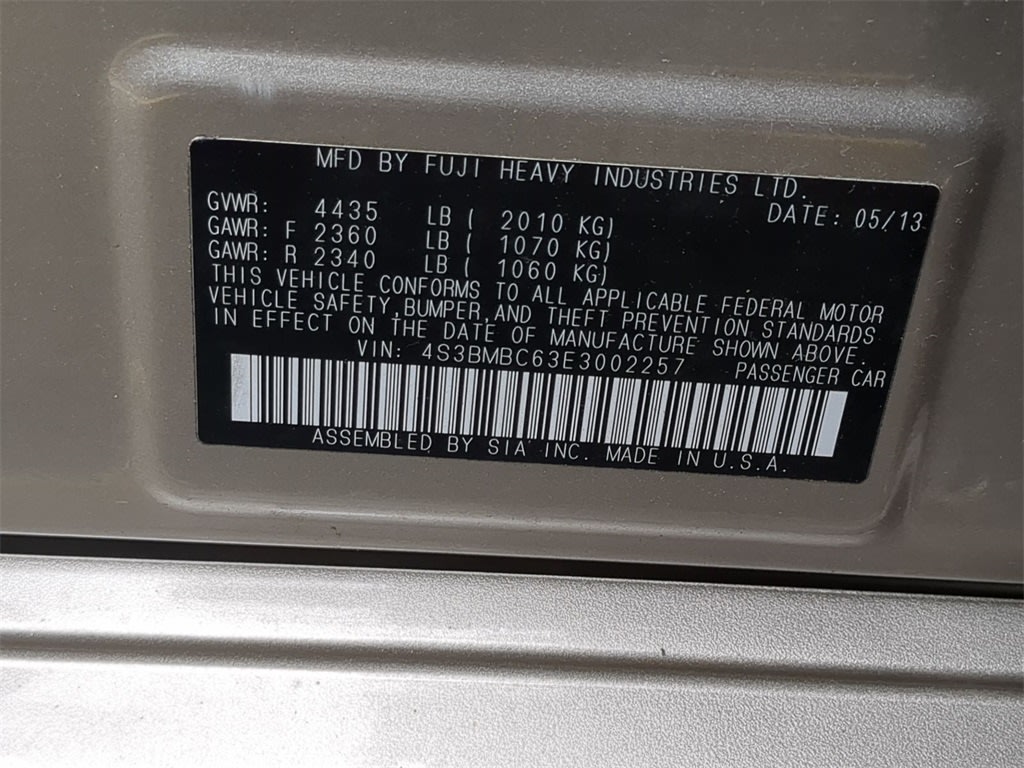 2014 Subaru Legacy Premium 17