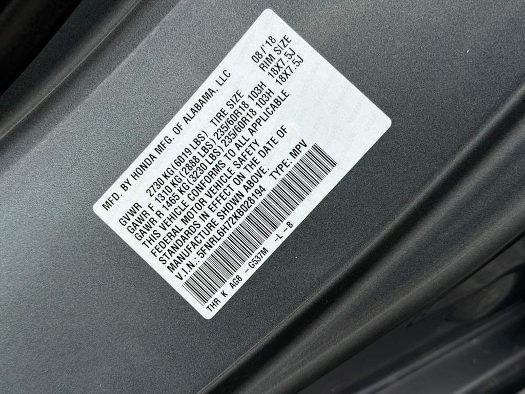 Thumbnail: 2019 Honda Odyssey - 19