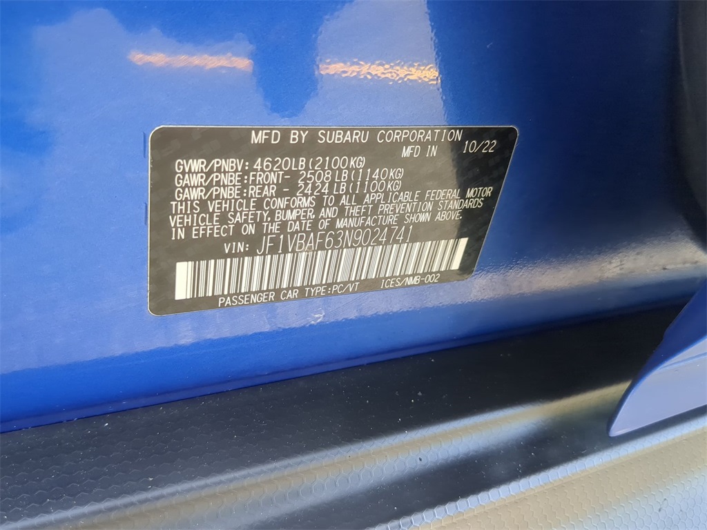 2022 Subaru WRX Premium 18