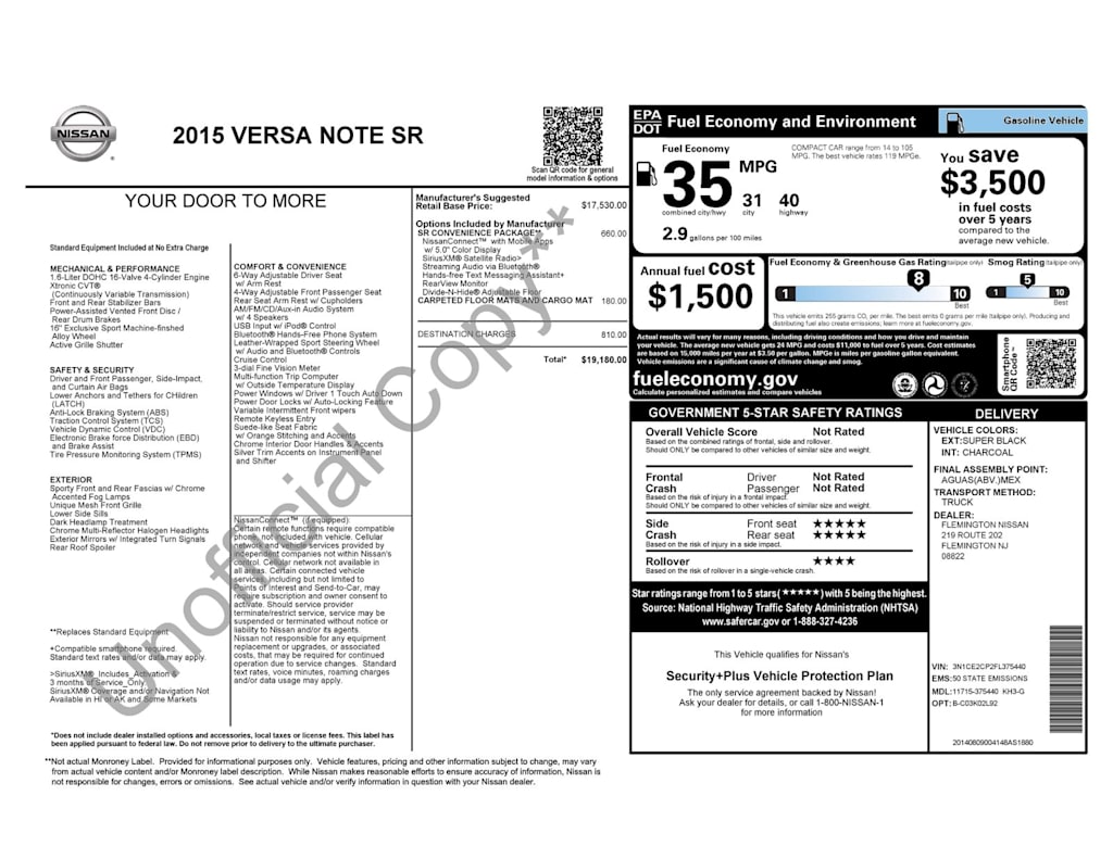 Thumbnail: 2015 Nissan Versa Note - 16
