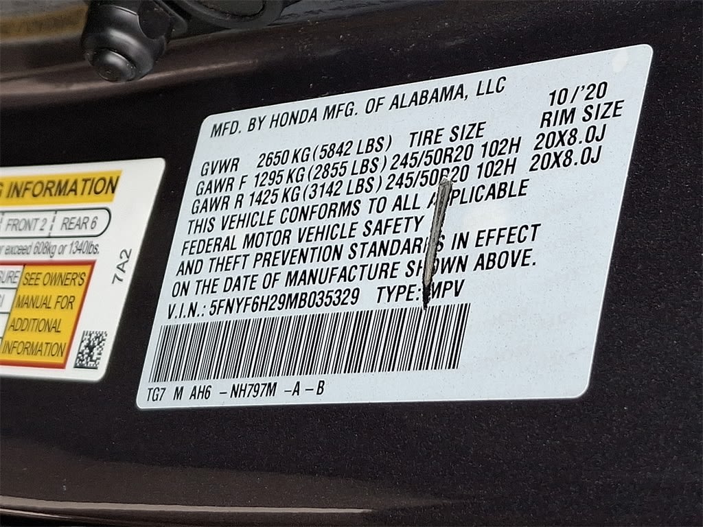 2021 Honda Pilot SE 15