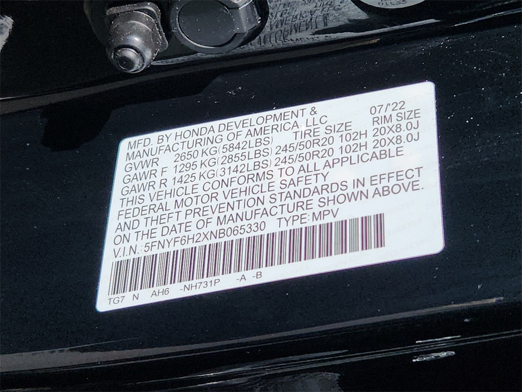 2022 Honda Pilot SE 17