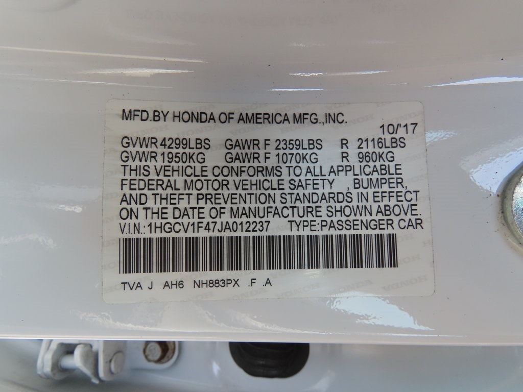 2018 Honda Accord EX 18