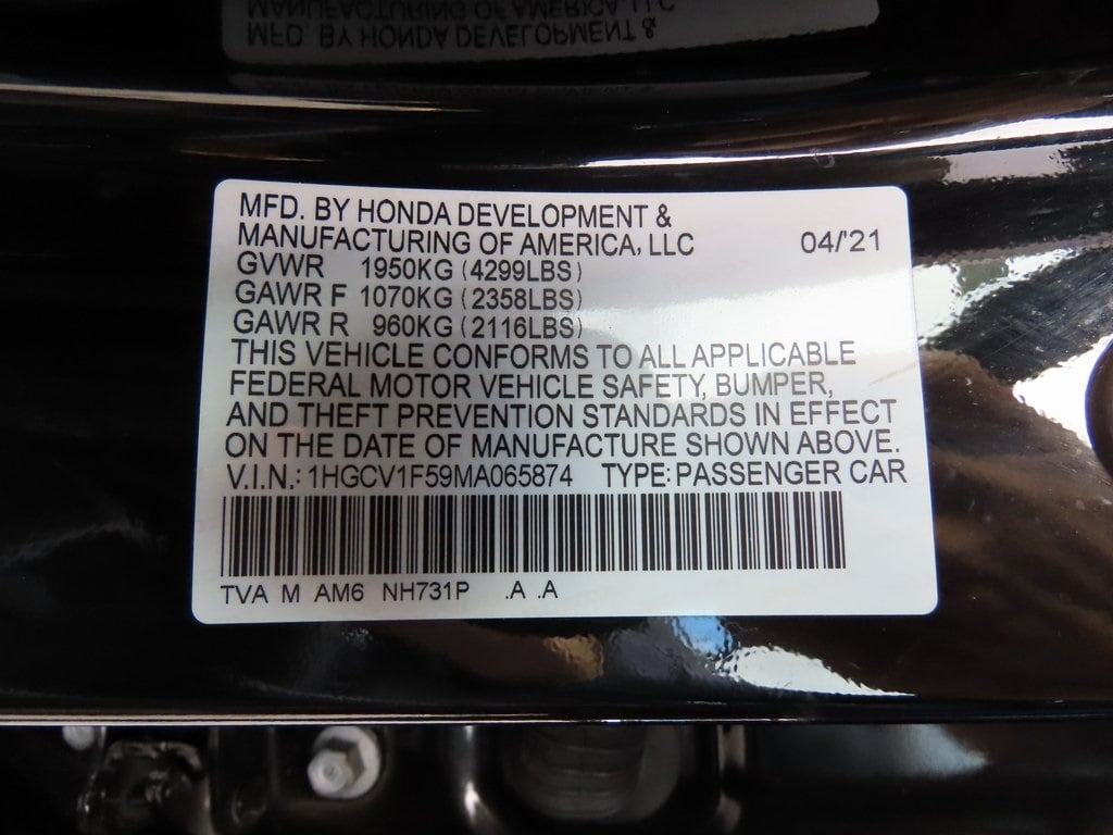 2021 Honda Accord EX-L 18