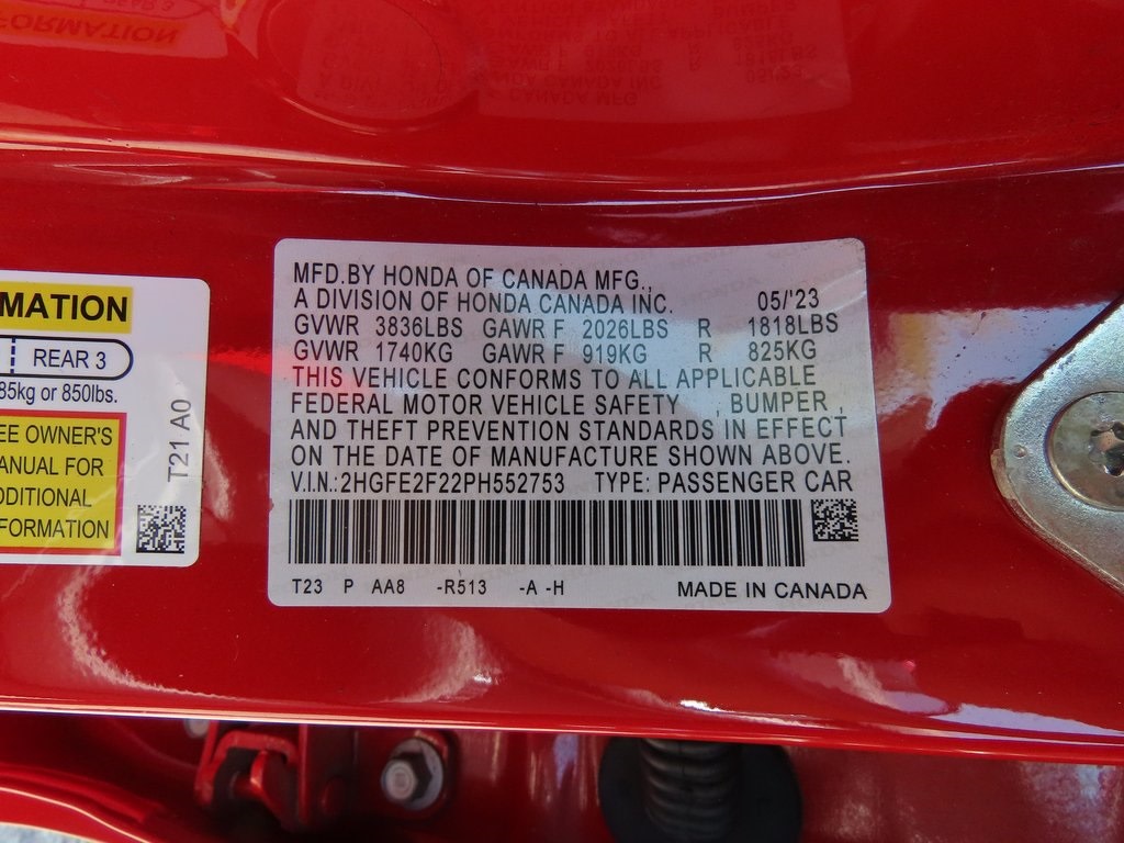 2023 Honda Civic LX 19