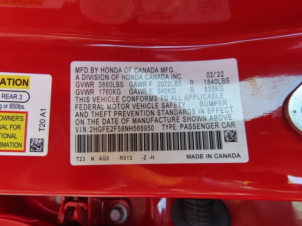 2022 Honda Civic Sport 17