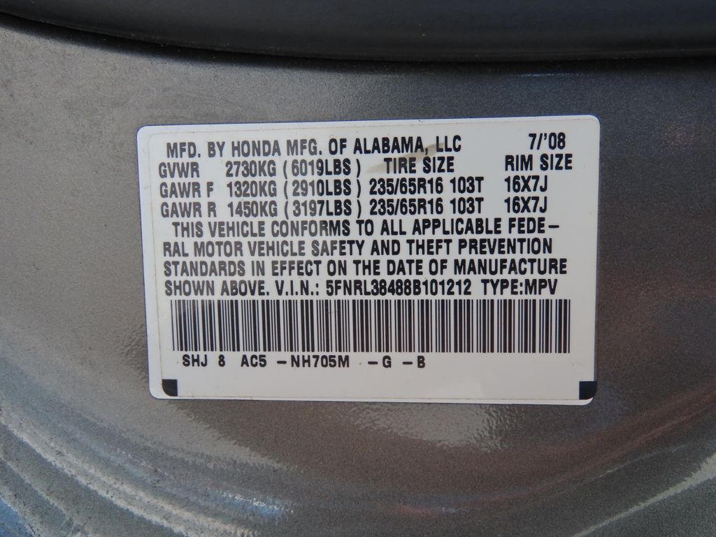 Thumbnail: 2008 Honda Odyssey - 14