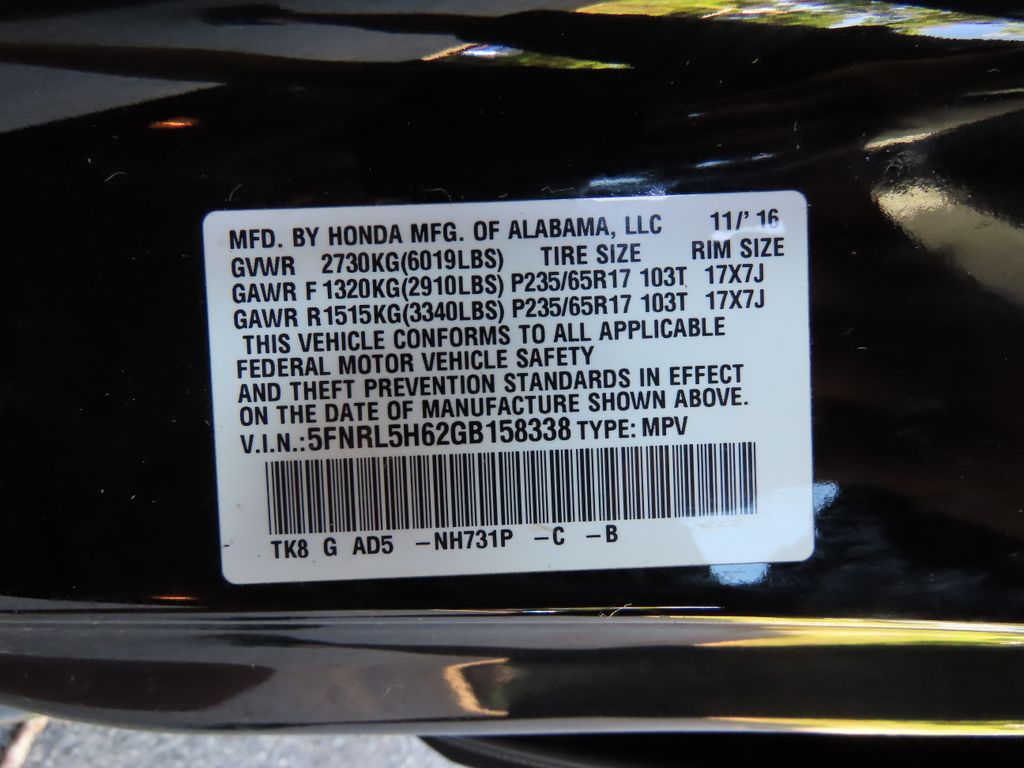 Thumbnail: 2016 Honda Odyssey - 17