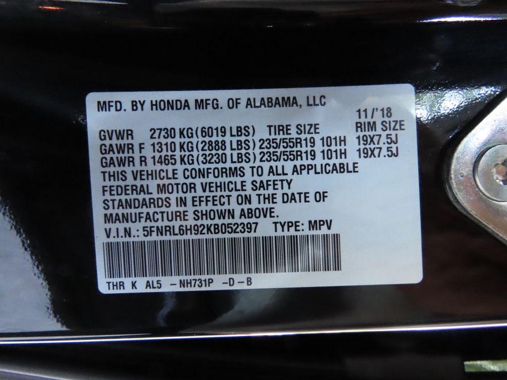 Thumbnail: 2019 Honda Odyssey - 36