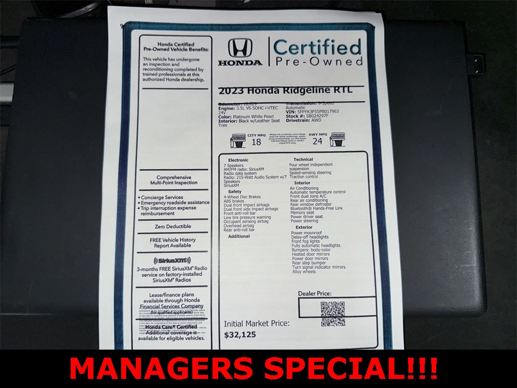 Thumbnail: 2023 Honda Ridgeline - 16