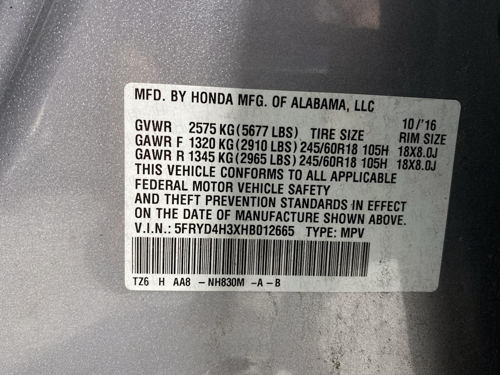 2017 Acura MDX Base 17