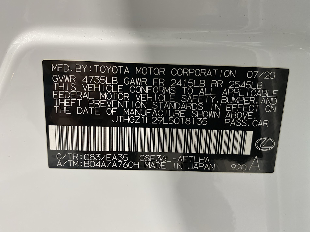 2020 Lexus IS 350 19