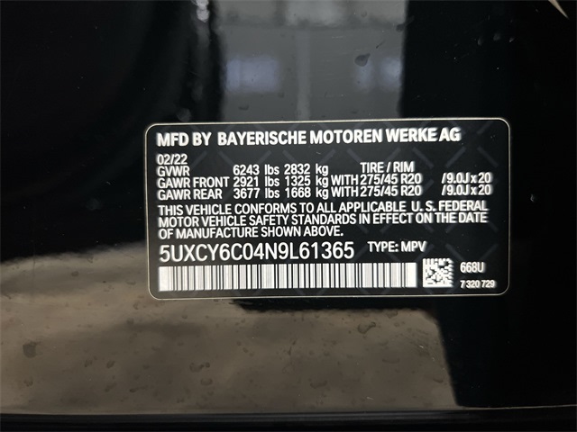 2022 BMW X6 xDrive40i 17