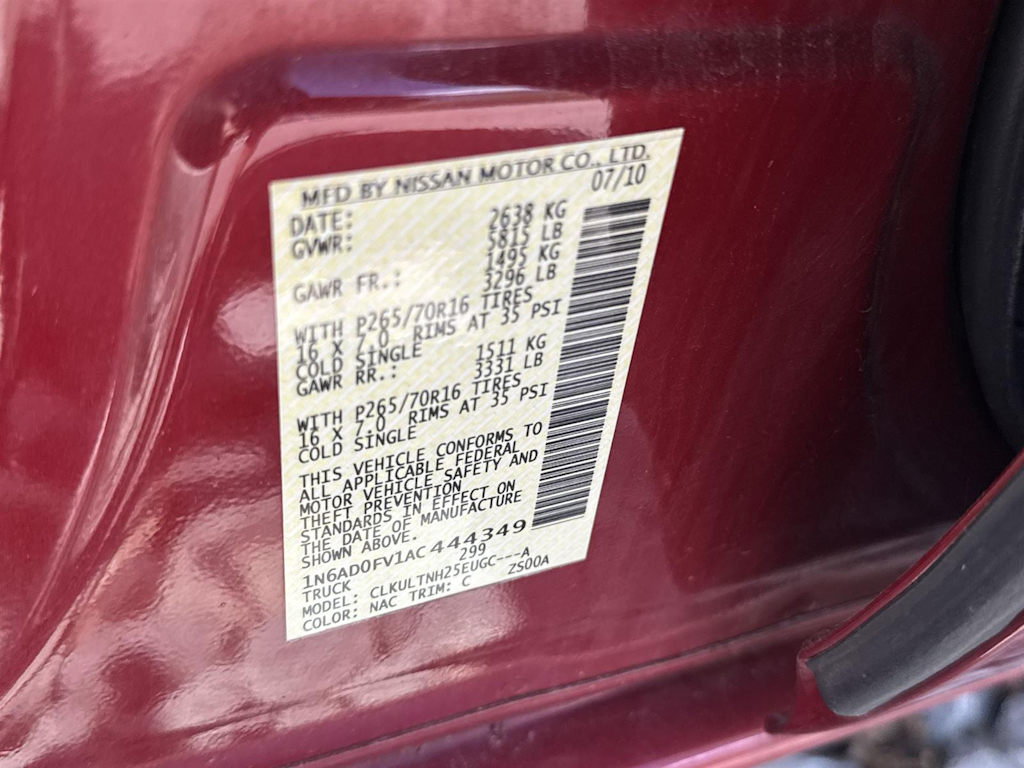 2010 Nissan Frontier SE 15