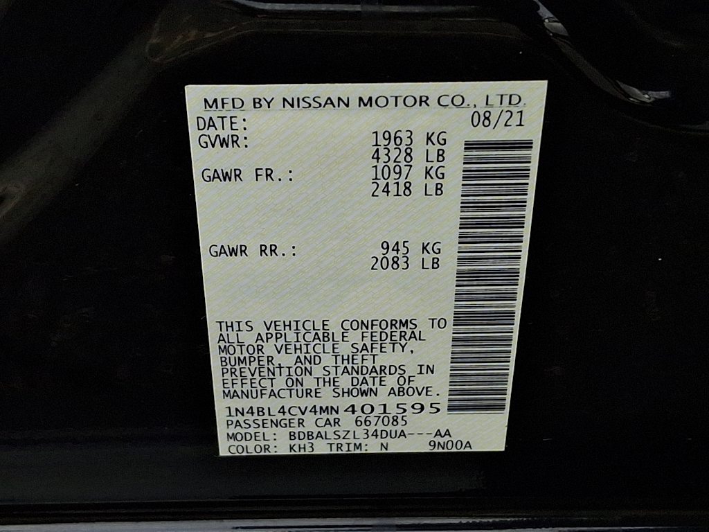 2021 Nissan Altima SR 13