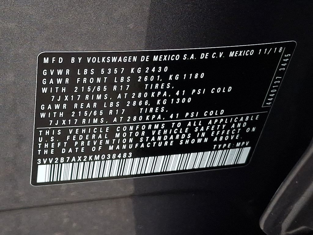 Thumbnail: 2019 Volkswagen Tiguan - 13
