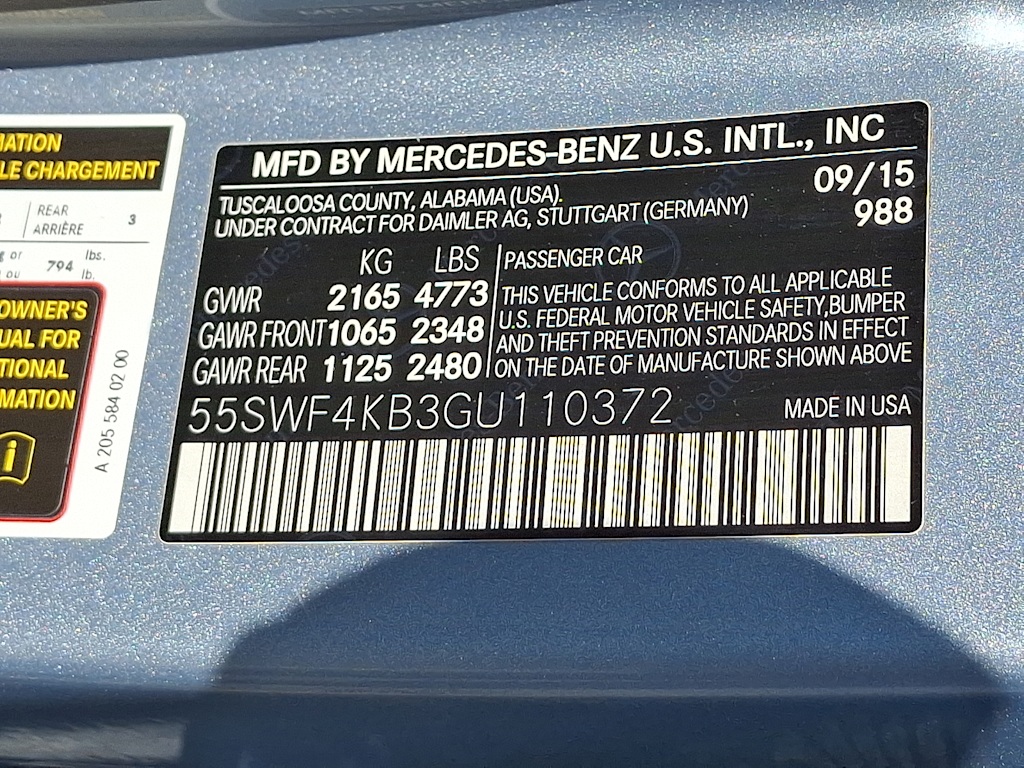 2016 Mercedes-Benz C-Class C 300 12