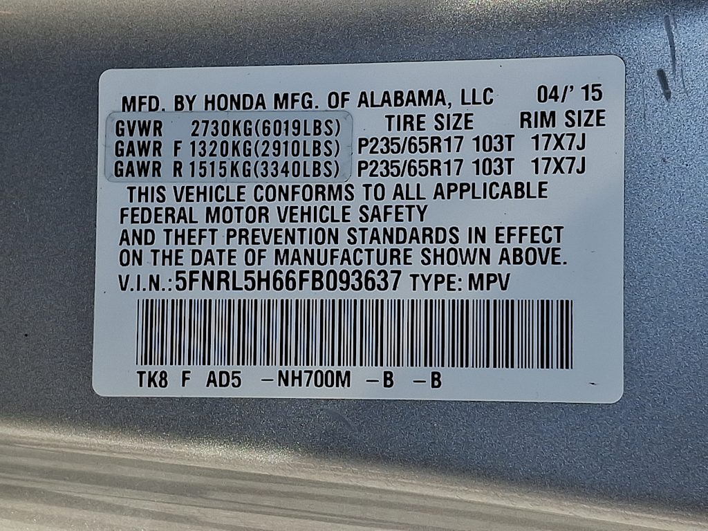 Thumbnail: 2015 Honda Odyssey - 14
