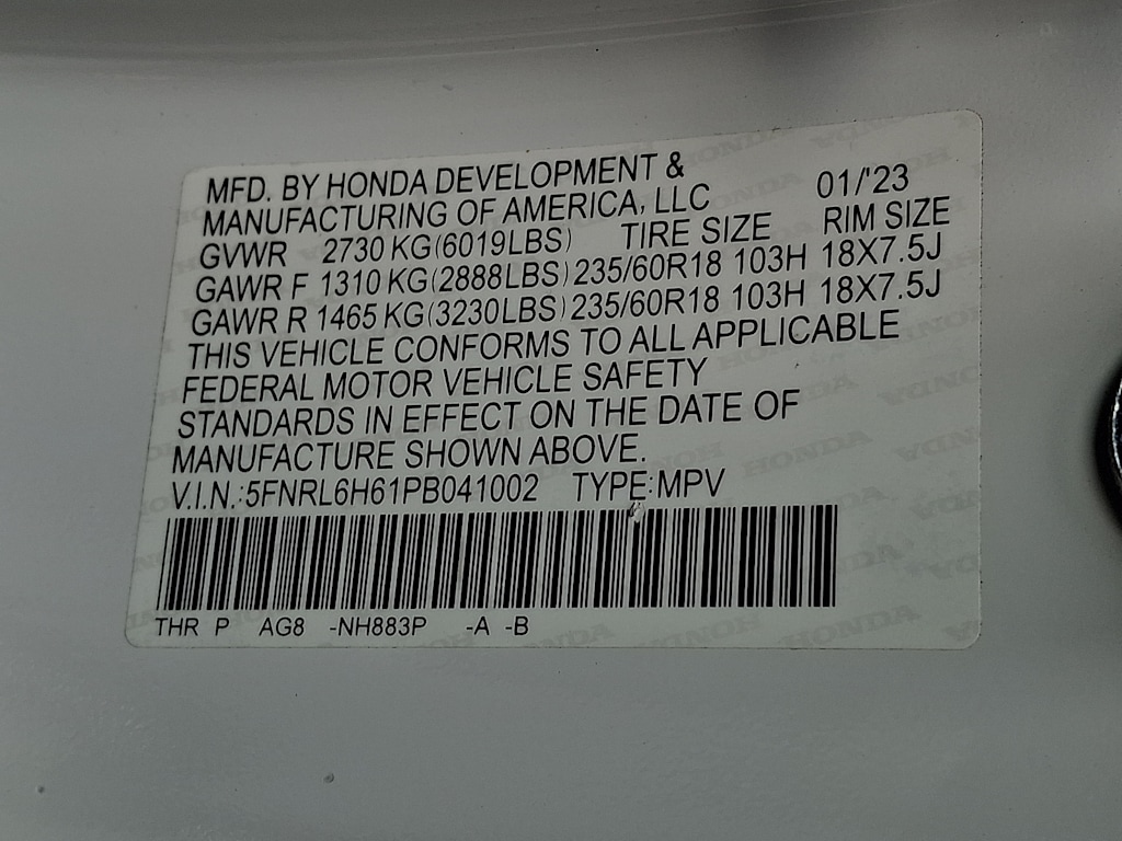 Thumbnail: 2023 Honda Odyssey - 11